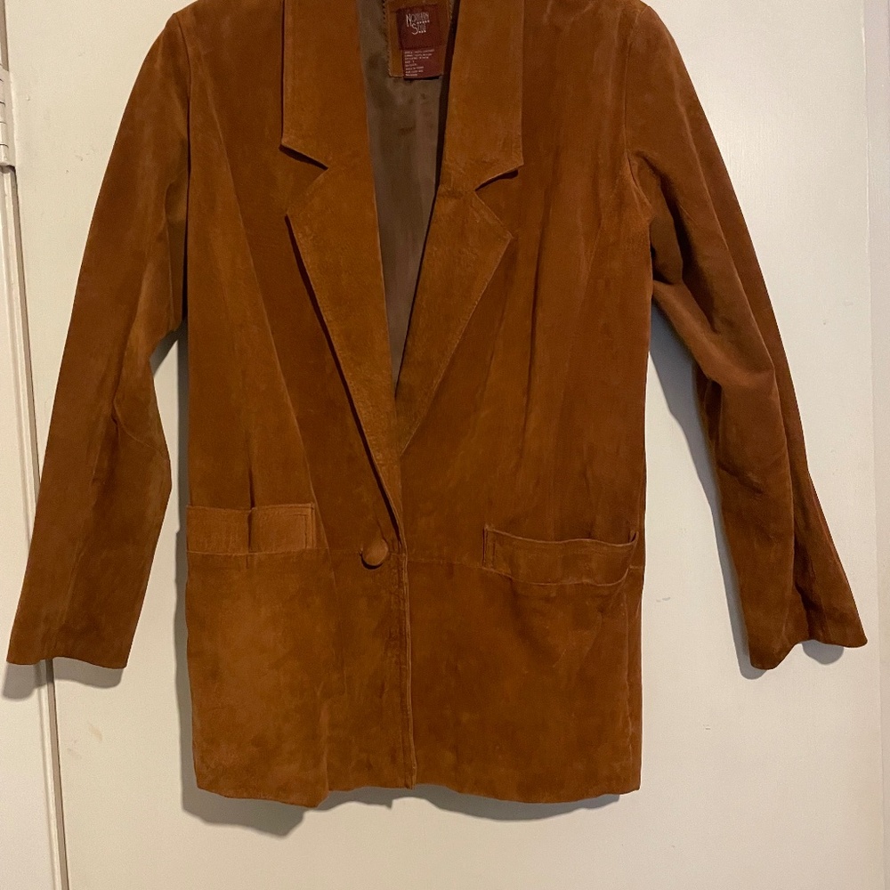 Vintage Northern Style Suede Leather Women's Jacket Small